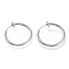 304 Stainless Steel Retractable Clip-on Hoop Earrings STAS-O135-01B-1