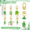 6Pcs Lily of the Valley Acrylic Pendant Decoration HJEW-DR00144-2