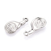 304 Stainless Steel Snail Pendants STAS-T069-03P-2
