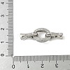 Brass Micro Pave Clear Cubic Zirconia Fold Over Clasps KK-M326-01P-3