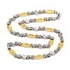 201 Stainless Steel Rhombus Links Chain Necklace NJEW-F22-39H-GP-1