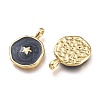 Brass Enamel Pendants X-KK-K248-02A-G-2