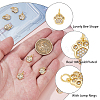 12Pcs Brass Micro Pave Clear Cubic Zirconia Charms ZIRC-HS0001-15-4