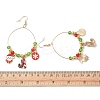 Christmas Theme Alloy Enamel Dangle Earrings EJEW-B068-01G-03-3