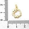 Brass Micro Pave Cubic Zirconia Charms KK-C139-12G-3
