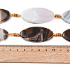 Natural Banded Agate Beads Strands G-F825-A01-01C-5
