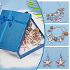   1 Set Iron Starfish & Natural Shell & Plastic Pearl Charm Bracelet & Dangle Earrings & Bib Necklaces Set SJEW-PH0001-15-4