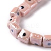 Handmade Porcelain Ceramic Beads Strands LAMP-B021-06G-4