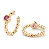 Brass Micro Pave Cubic Zirconia Cuff Earrings EJEW-H109-01D-G-3