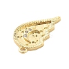 Brass Micro Pave Cubic Zirconia Pendants KK-L228-25B-G-2