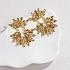 304 Stainless Steel Glass Stud Earrings for Women EJEW-M095-14G-02-1