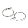 Non-Tarnish Ring 304 Stainless Steel Hoop Earrings for Women Men EJEW-B049-02C-P-2