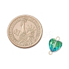 Transparent Glass Heart Links Connector Charms PALLOY-JF04196-2