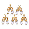 Rack Plating Alloy Enamel Pendants LS-ENAM-T011-130B-1