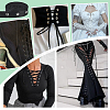 10 Yards Polyester Satin Herringbone Ribbons with Eyelet Rings OCOR-PH0005-36B-02-5