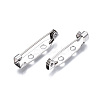 201 Stainless Steel Brooch Pin Back Safety Catch Bar Pins STAS-S117-021C-2