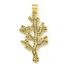 Rack Plating Brass Pave Cubic Zirconia Pendants KK-U029-11G-05-1