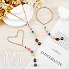 3Pcs Evil Eye Plastic with Iron Pendant Decorations HJEW-CN0001-26-4