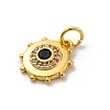 Brass Micro Pave Cubic Zirconia Charms KK-U033-22G-02-2
