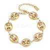 304 Stainless Steel Coffee Bean Link Chain Bracelets BJEW-D359-14B-G-3