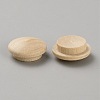 100Pcs Wooden Hinged Screw Covers AJEW-WH20020-077D-2
