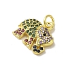Real 18K Gold Plated Brass Pave Cubic Zirconia Pendants KK-M283-02B-02-2