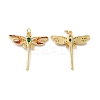 Rack Plating Brass Micro Pave Clear Cubic Zirconia Pendants LS-KK-D074-09G-1