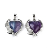 Natural Colorful Fluorite Pendants G-Q025-01P-03-1