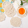 Handmade Cotton Lace Cup Coasters AJEW-GF0008-84A-4