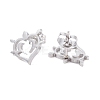 Non-Tarnish Heart 304 Stainless Steel Stud Earrings for Women EJEW-Z017-05P-2