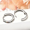 304 Stainless Steel Micro Pave Cubic Zirconia Huggie Hoop Earrings EJEW-C096-01J-P-5
