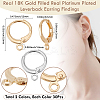 60Pcs 2 Colors Brass Leverback Earring Findings KK-BBC0018-12-2