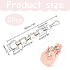 Unicraftale 2Pcs Alloy Purse Extension Chains with D Ring & Swivel Clasps PURS-UN0001-03P-2