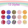 565Pcs 15 Style Transparent Spray Painted Glass Beads Strands GLAA-YW0001-47-2