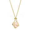 Crystal Cage Holder Necklace NJEW-JN04603-02-1