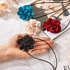 4Pcs 4 Colors Cloth Flower Collar Choker Necklace for Women Bride Wedding Party AJEW-TA0001-26-5