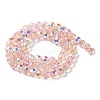 Electroplate Glass Beads Strands GLAA-Q099-E01-07-2