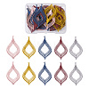 50Pcs 5 Colors 430 Stainless Steel Filigree Pendants STAS-PJ0001-15-1