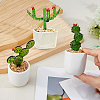 3Pcs 3 Styles Lampwork Cactus Display Decoration DJEW-DC0001-16B-3