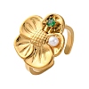 304 Stainless Steel Adjustable Cuff Rings for Women RJEW-B126-05G-01-4