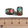 Brass Enamel European Beads KK-A226-02AB-2