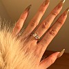 Oval & Rectangle 925 Sterling Silver Micro Pave Cubic Zirconia Finger Rings for Women RJEW-F180-03P-1