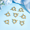 8Pcs 304 Stainless Steel Spring Ring Clasps STAS-UN0057-88-2