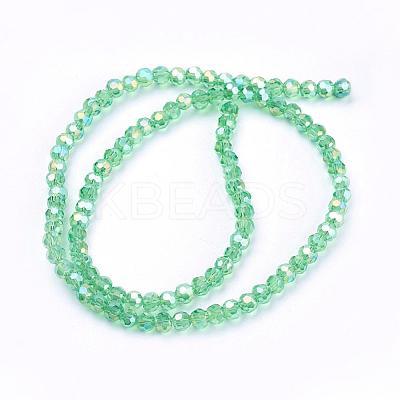 Electroplate Glass Beads Strands EGLA-D021-33-1