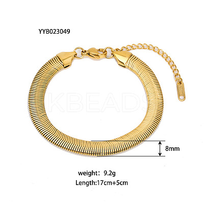 European Style 304 Stainless Steel Snake Chains Bracelet for Women LS-HM2215-2-1
