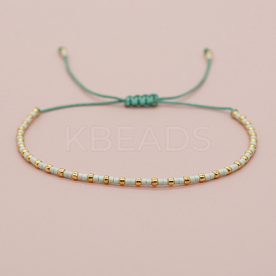 Glass Seed Beads Braided Bead Bracelets MT5795-6-1