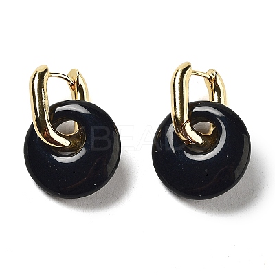 Rack Plating Brass Hoop Earrings EJEW-M248-01G-04-1
