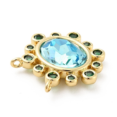 Brass Cubic Zirconia Pendants KK-G419-04G-1