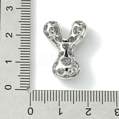 Rack Plating Brass Cubic Zirconia Pendants KK-S378-02P-Y-1