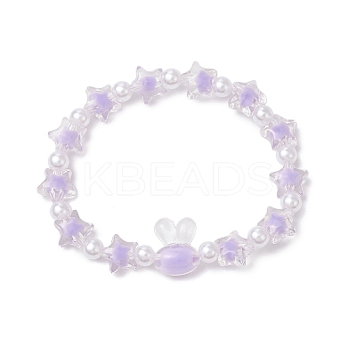 6Pcs 6 Colors Transparent Acrylic Beads Stretch for Women BJEW-JB11736-1